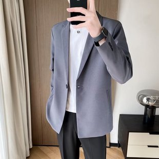 Small Suit Jacket Men's Spring and Autumn High-end Light Mature Style Men's Korean Style Small Single Western Casual Men's Suit Top