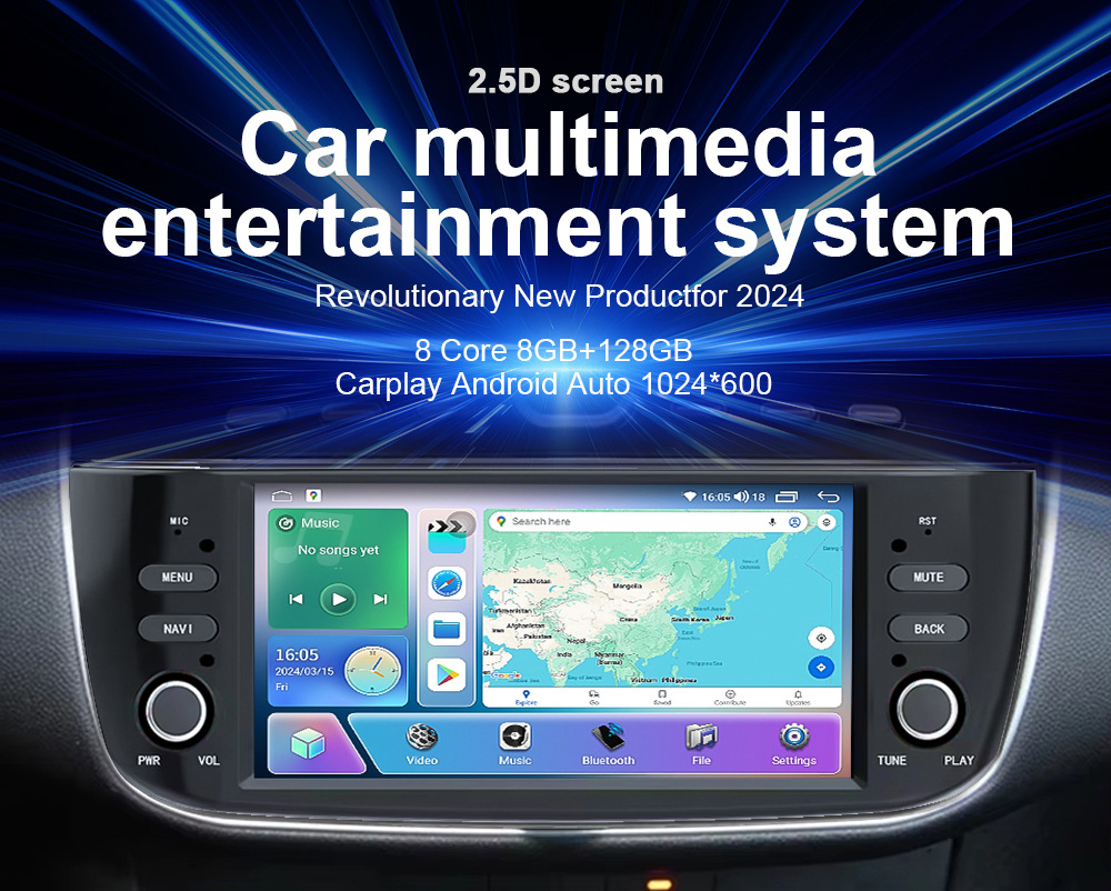 Cross-Border Compatible Fiat Punto Wireless Carplay Car Navigation Gps Android Car Dvd Bluetooth Radio