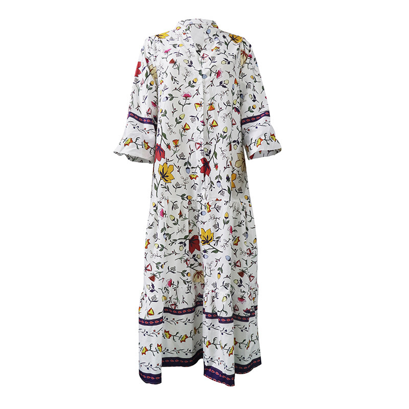 Vestido largo bohemio para mujer, estampado, estilo europeo image 7
