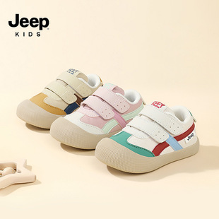 Jeep girls' shoes 2025 spring and autumn new style comfortable and lightweight children's shoes children's baby shoes portable Velcro boys
