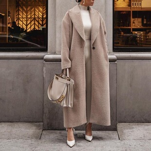R 47973 Warm Long Sleeve Flipped Collar Coat Ůʽë�q����