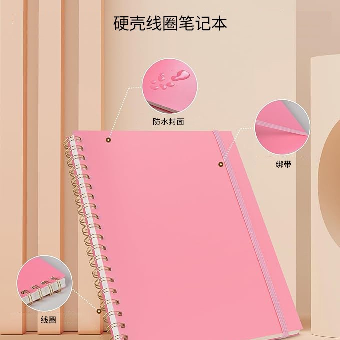 Cuaderno de cuentas de matriz A4 cuaderno en blanco personalizado cuaderno de bobina de aire desmontable logotipo personalizado alto valor facial image 3