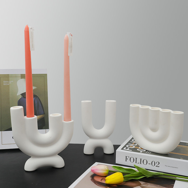 European simple creative ceramic candle holder Nordic home dining…