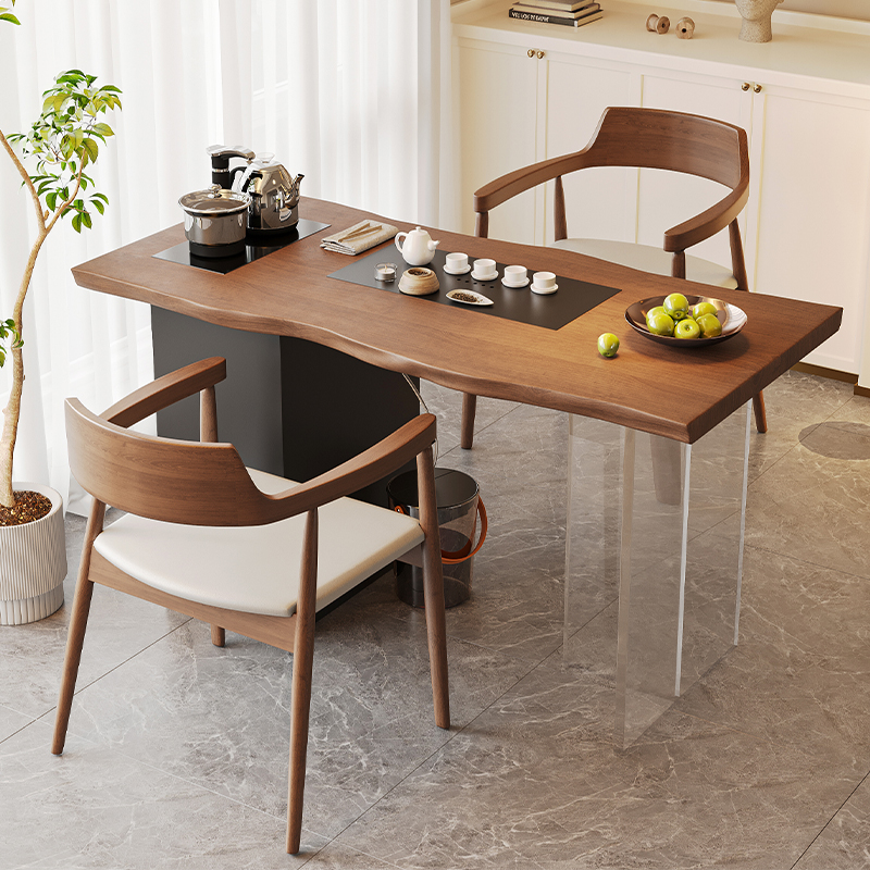 [음료에 대한 이야기] 1.0 m 큰 잎 소나무 차 테이블 히로시마 의자 * 2