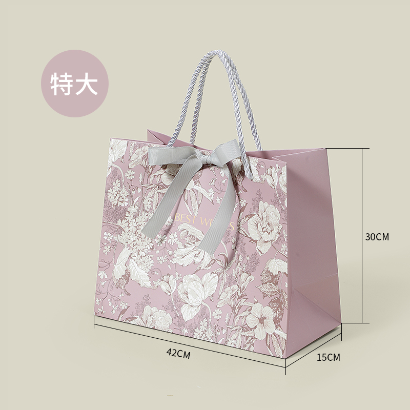 Bolsa de regalo de lujo ligera tienda de ropa bolsa bolsa de mano bolsa de compras bolsa de papel regalo bolsa de embalaje personalizada