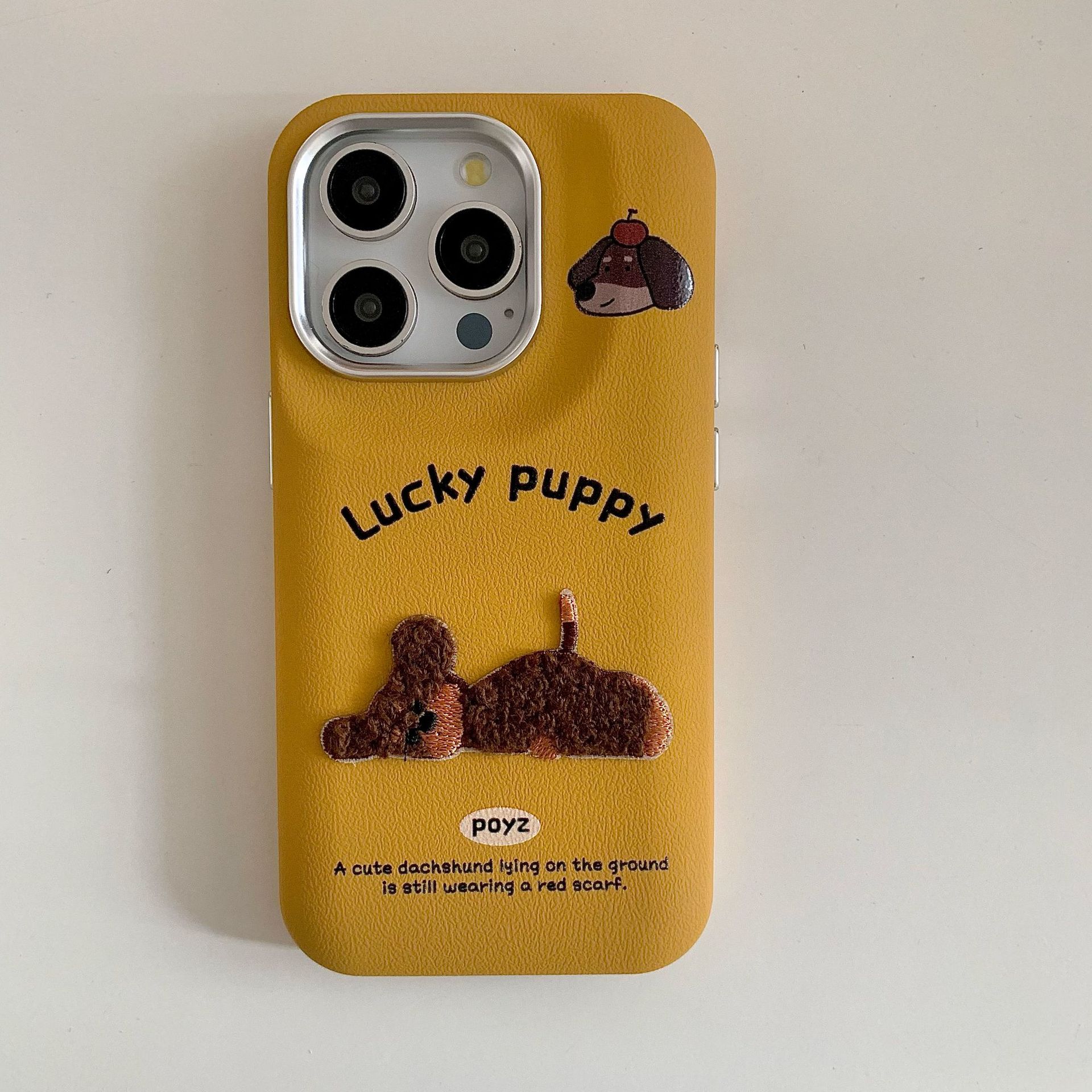 Perro salchicha acostado para 16ProMax bag cuero iphone14 funda para teléfono móvil 13 Apple 15 pulsera femenina 16