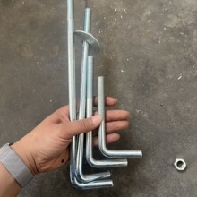 钩头螺栓ALC轻质隔墙板L型勾头丝钩头螺栓镀锌7字钩头螺栓