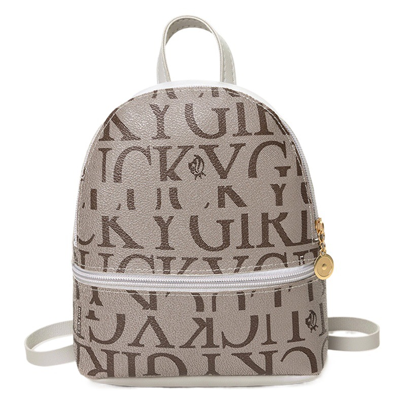 Foreign Trade Small Schoolbag Women's 2023 New Style Fashionable Letter Printed Backpack Casual Multi-use Single-shoulder Women's Bag Backpack