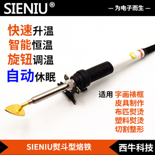 SIENIU adjustable constant temperature 60W pen iron head electric soldering iron small iron leather wrinkle removal calligraphy and painting mounting