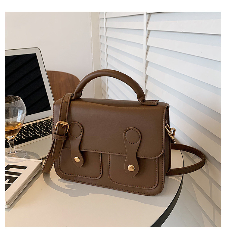 Femmes Petit Faux Cuir Géométrique Élégant Fermeture Éclair Sac Carré display picture 7