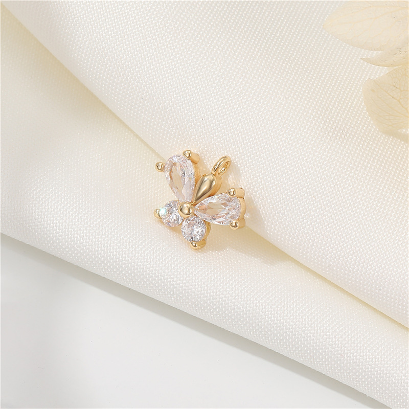 3g Weight Pendant Jewelry Making Type DIY Jewelry Accessories Classification 1 Piece Quantity Copper Material Flower Pattern Plating Design Simple Style, Classic Style Style 1 Piece Copper Flower Pendant 2