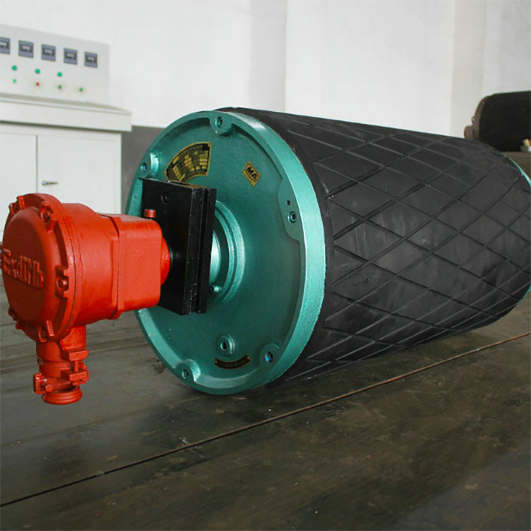 坦安YDB型隔爆油冷式电动滚筒内置电机防爆包胶滚筒改向滚筒