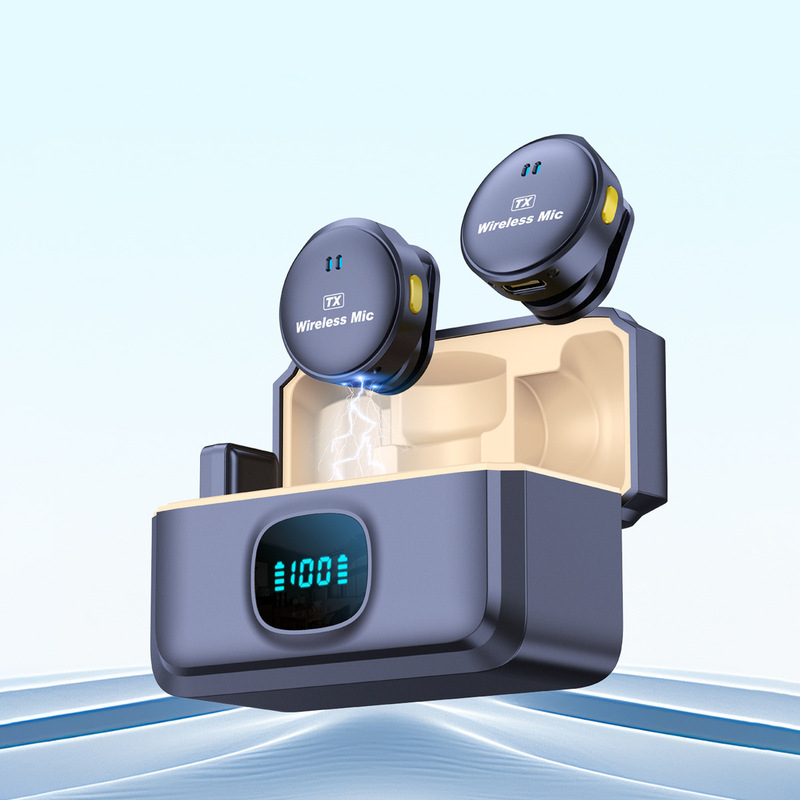 New magnetic collar clip microphone round radio wireless microphone trembles live outdoor video wireless microphone