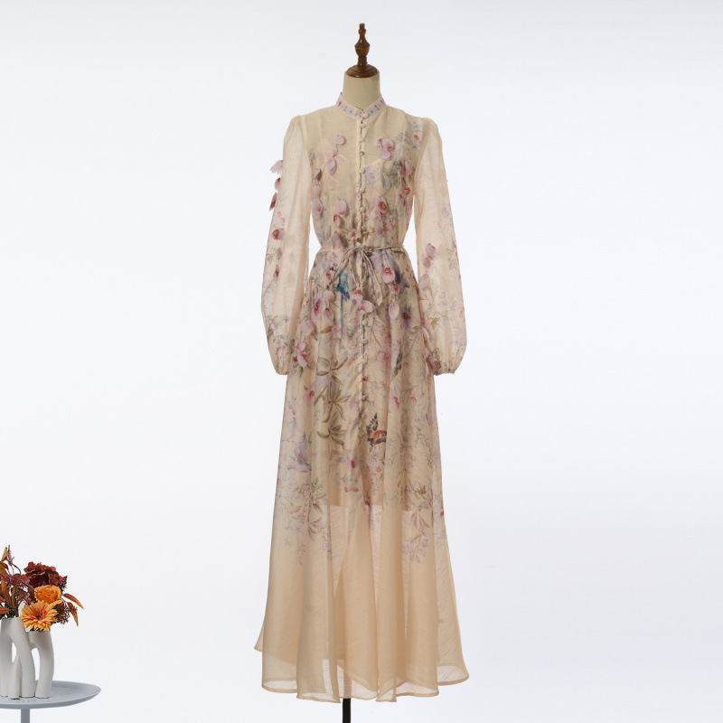 Actual Photos of the New Model: Sophisticated Craftsmanship, Handcrafted Floral Embellishments, Extra-Long Dress Two-Piece Set, 28 Colors, New Colors Added