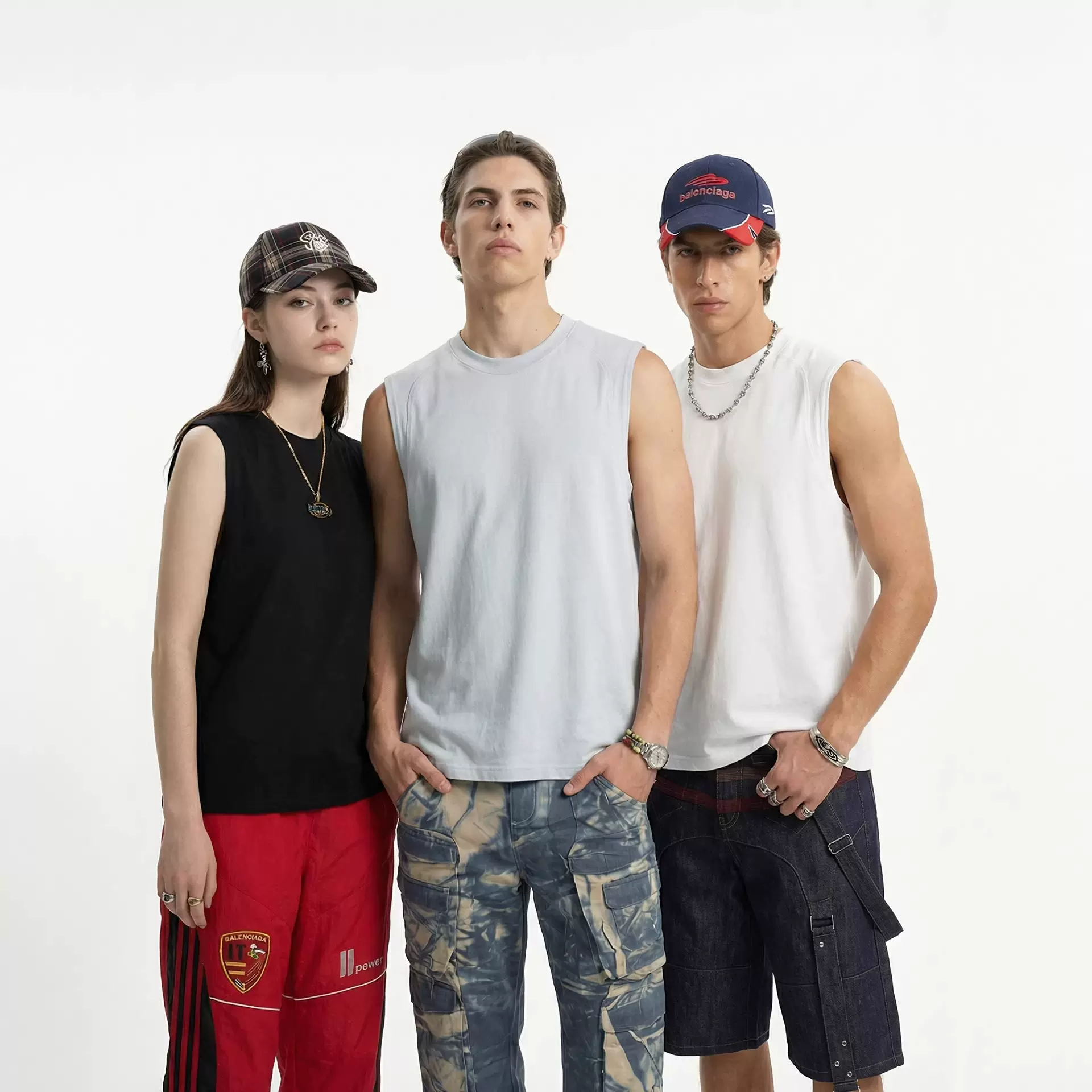 捷展男装|220G水果弹力背心26春夏新品跨境索罗娜凉感无袖T恤上衣