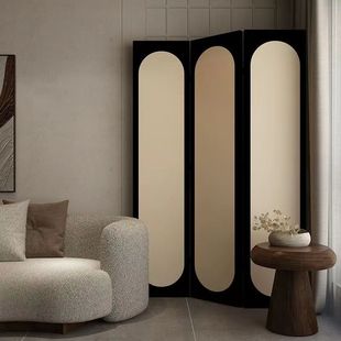 New French-Style Screen Partition for Living Room, Folding and Movable Divider for Bedroom, Home, or Office