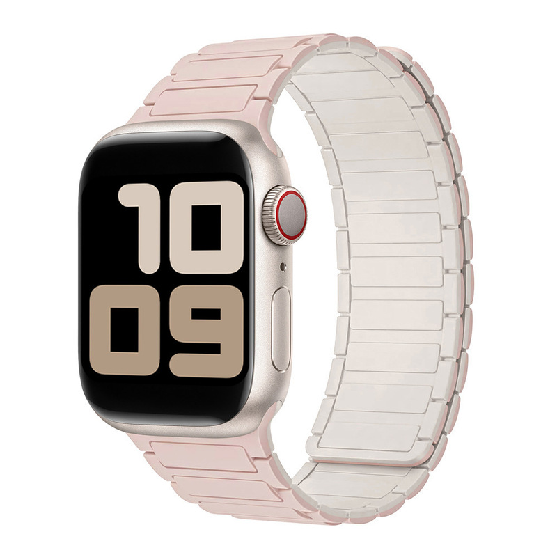 适用iwatch表带苹果S10S9手表带工字磁吸硅胶表带watch876543代SE|undefined