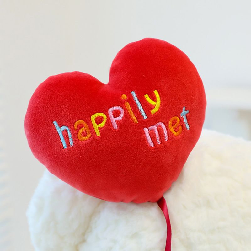 Reloj dibujos animados globo blanco oso muñeca lindo gran juguete peluche tijeras máquina intercambio trapo