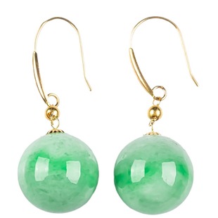 Natural A Goods Jade Earrings Jade Ball Earrings 2024 New Women's Jade Earrings
