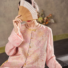 早秋复古国风盘扣背心新中式提花重工刺绣轻奢设计马甲女 N7046