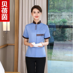 酒店客房保潔員工作服短袖套裝清潔阿姨物業家政保潔服裝女夏季