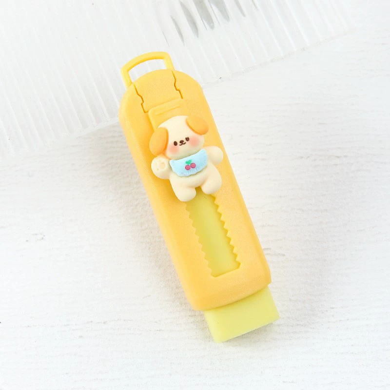 Cartoon Eraser Set — Multi-design Push‑Pull & Novelty Erasers, School Stationery Pack