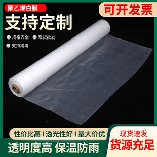 Manufacturer Customized Pe Polyethylene Agricultural White Film Plastic Greenhouse Film Plastic Cloth Packaging Film High Light Transmittance High Light Transmission Film
