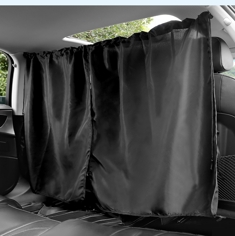 Car-Mounted Front and Rear Partitioned Blackout Privacy Curtains, Car Interior Partition Curtains, Sun Protection and Heat Insulation Car Side Window Sunshades