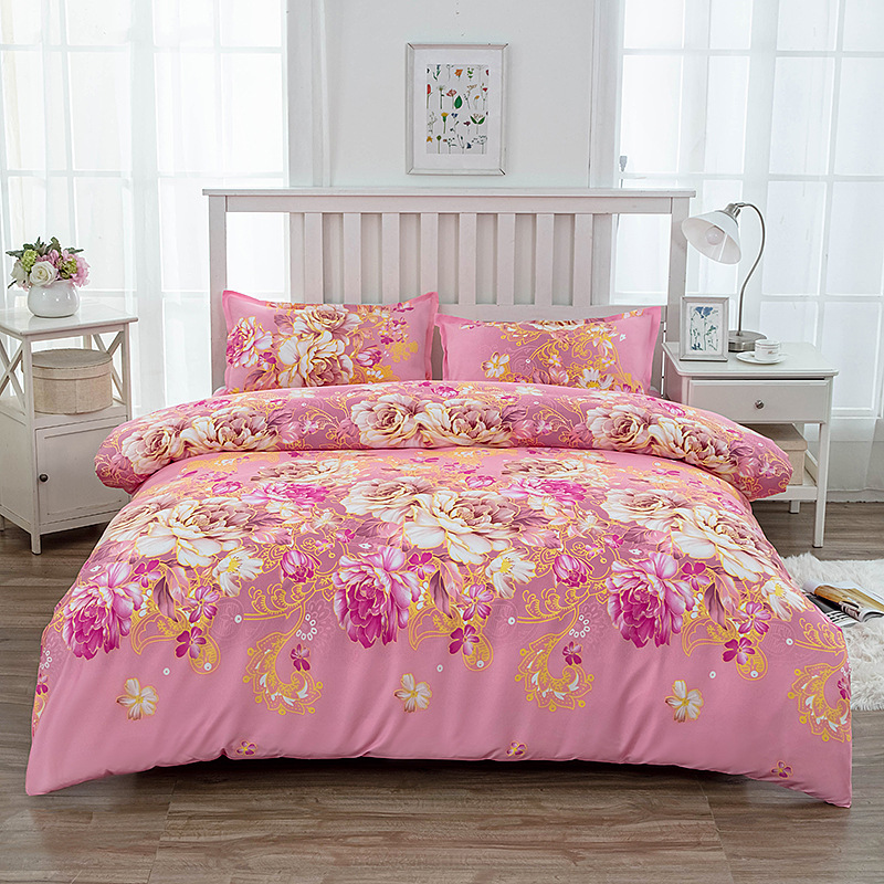 Direct Selling Duvet Cover Single Piece Quilt Cover Double Simple Brushed Student Dormitory Home Textile Quilt Cover Bed Sheet Pillowcase