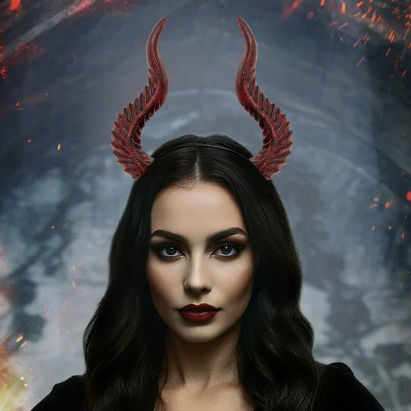 Cross-Border New Product Halloween Festival Costume Devil Horn Headband DIY Assembly Cosplay Hair Accessories Props That Can Change Shape