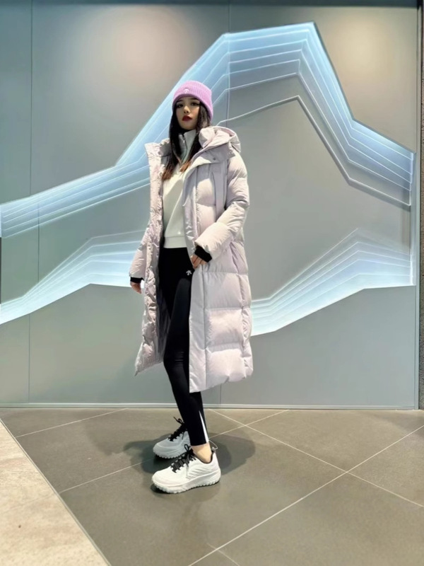 25冬季迪新男女同款情侣长款羽绒服加厚过膝连帽时尚简约羽绒外套|undefined
