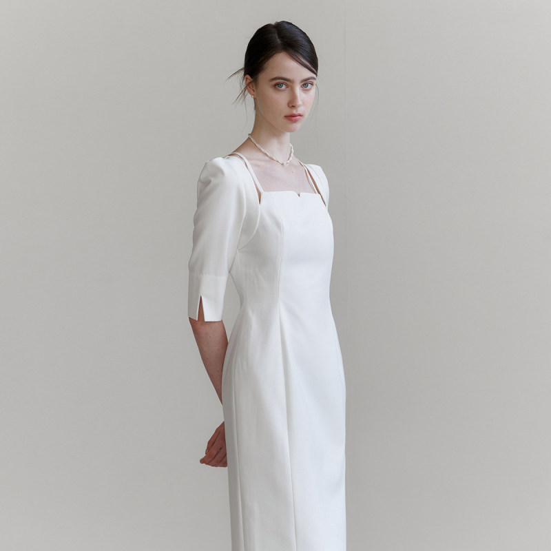 Minimalist Style Five-Quarter Sleeve Dress for Women, New Spring and Autumn Style, Waist-Cinching H-Shaped Straight Dress, Slimming One-Step Dress for Petite Figures Minimalist Style Five-Quarter Sleeve Dress for Women, New Spring and Autumn Style, Waist-Cinching H-Shaped Straight Dress, Slimming One-Step Dress for Petite Figures