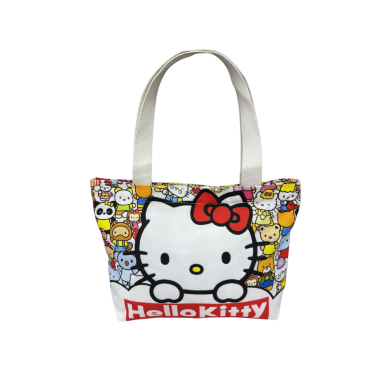 Bolsa de almuerzo pequeña, bolsa de lona, bolso de mano con dibujos animados de anime, bolsa de almacenamiento, bolso pequeño, regalo