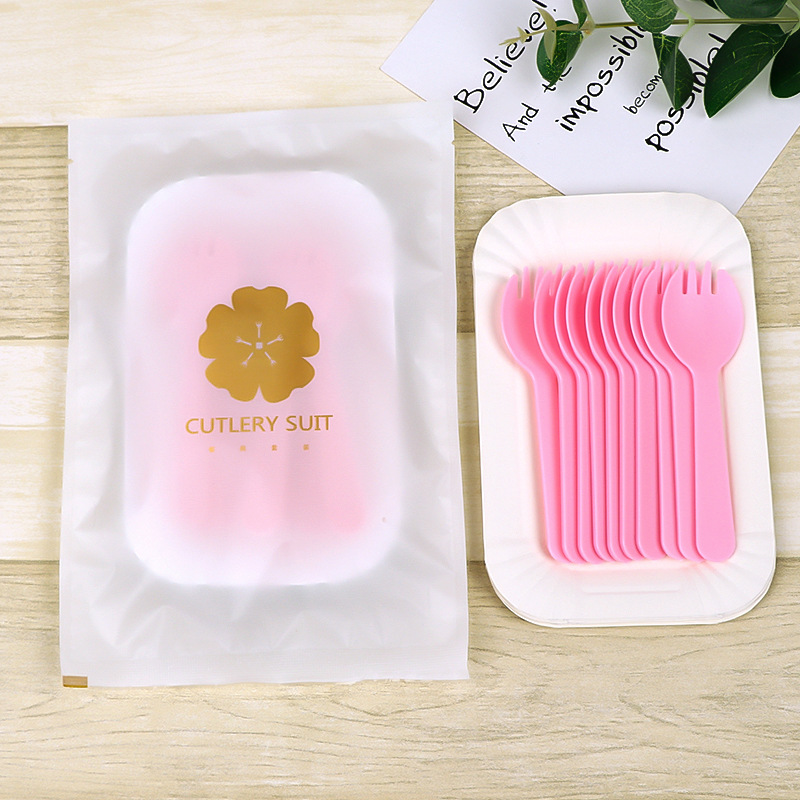 핑크 파우더 백 트레이 10개 포크 39세트