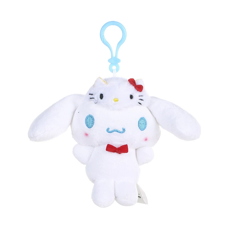 Плюшевый кулон Sanrio Hello Kitty, лицензионный талисман для сумки, плюшевый брелок, случайный цвет