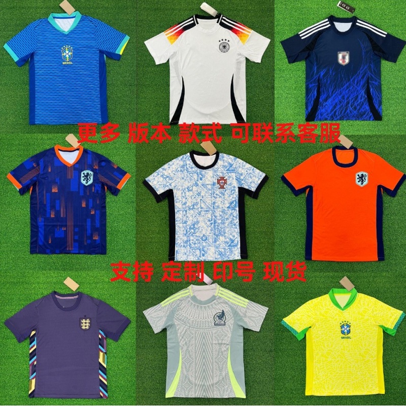 Popular Brasil Argentina Egipto Francia Portugal equipo nacional de fútbol tailandés fanáticos de manga corta en stock