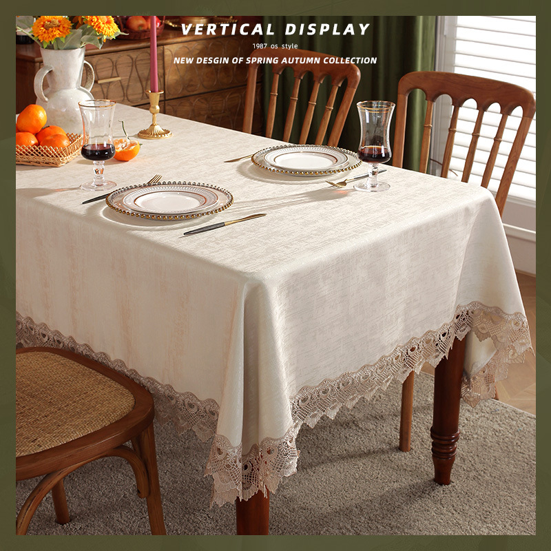 Tablecloth Light Luxury High-end Fabric American Pastoral Tablecloth Nordic Simple Modern Rectangular Tablecloth Coffee Table Mat