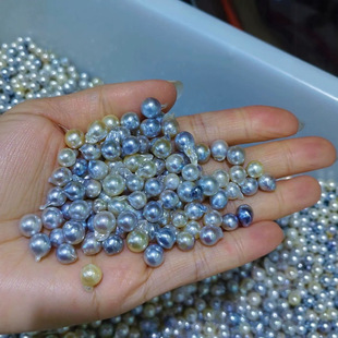 Natural Color Seawater Akoya Real Hemp Baroque Nude Beads Wholesale 7-9mm Special-Shaped Pearls