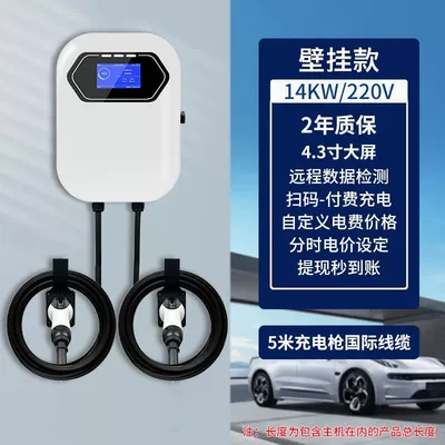 Home Charging Pile for – Elektrikli avtomobil şarj cihazları - double-gun-14kw-for-operator-43inch-screen-5m