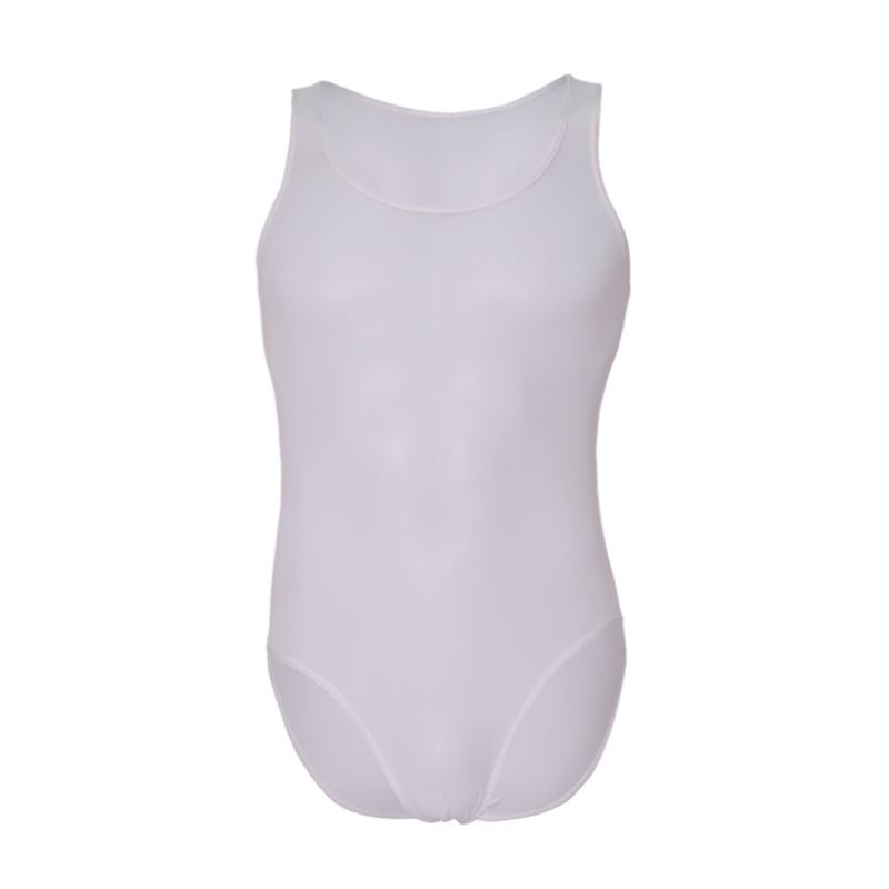 Gran malla elástica de los hombres mono coquetear sexy tentación bolsa de huevo ropa interior tres colores opcional entrega de una sola pieza