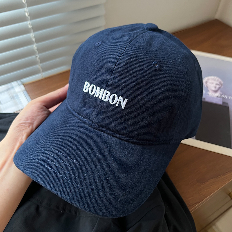 Korean-Style Versatile Bombon Letter Brushed Baseball Cap for Women, Streetwear, Face-Shaping, Sunshade, Makes Face Look Smaller Korean-Style Versatile Bombon Letter Brushed Baseball Cap for Women, Streetwear, Face-Shaping, Sunshade, Makes Face Look Smaller