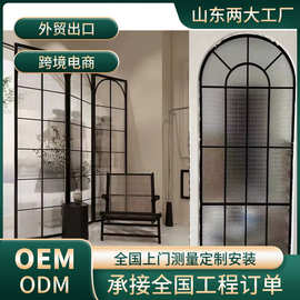 定制复古极窄边框卫生间门铝合金厕所厨房洗手间门长虹玻璃平开门