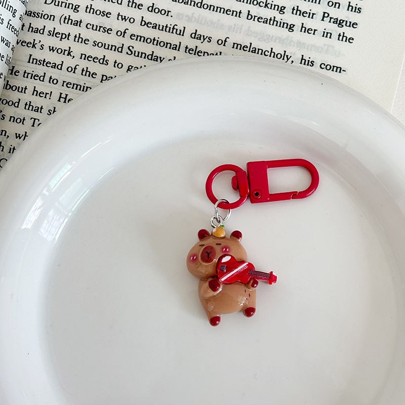 音楽運動の小さい皮の鍵は少女の心の学生を掛けて親友の贈り物のカップルを飾ってペンダントを飾ります。