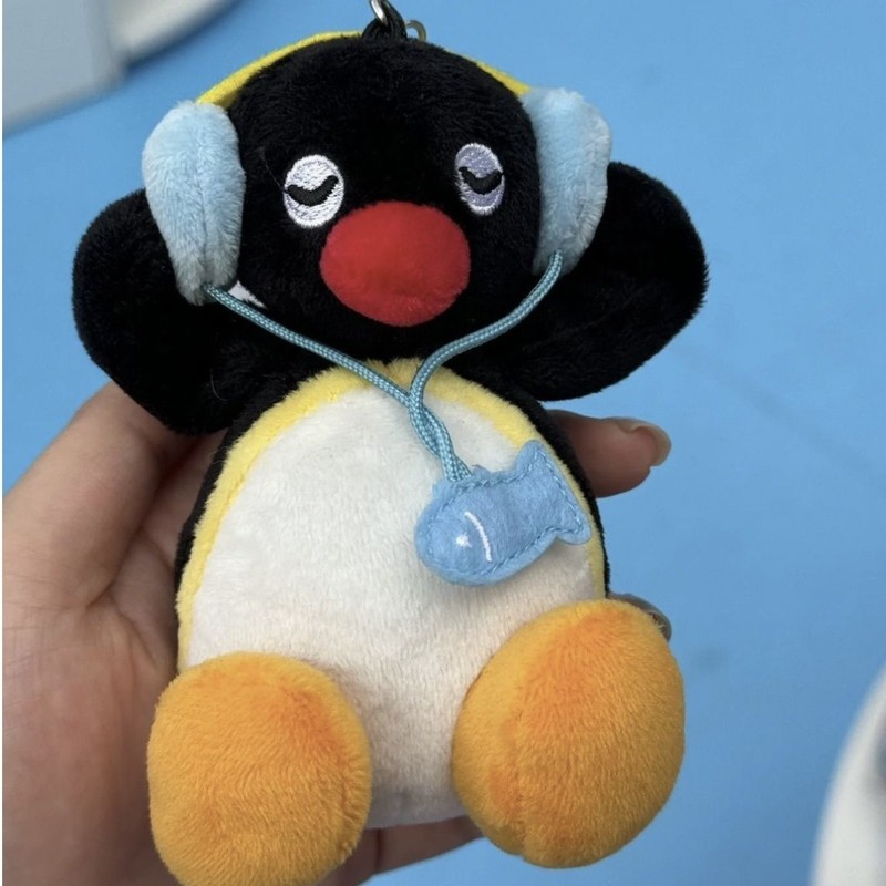 搞怪演我的pingu耳机企鹅毛绒公仔玩偶可爱包挂件钥匙扣呆萌|undefined