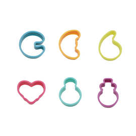 工厂批发塑料饼干模蛋糕切模巧克力模 儿童沙滩橡皮泥太空泥模具