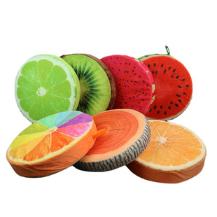 Fruit Cushion Thickened Large Cartoon Chair Cushion Fruit Cushion Cartoon Children's Chair Cushion Creative Round Cushion