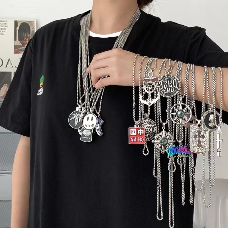 Street Style Titanium Steel Necklace Wholesale Street Hip-Hop Punk Unisex Jewelry Pendant Alloy Cross Sweater Chain Street Style Titanium Steel Necklace Wholesale Street Hip-Hop Punk Unisex Jewelry Pendant Alloy Cross Sweater Chain