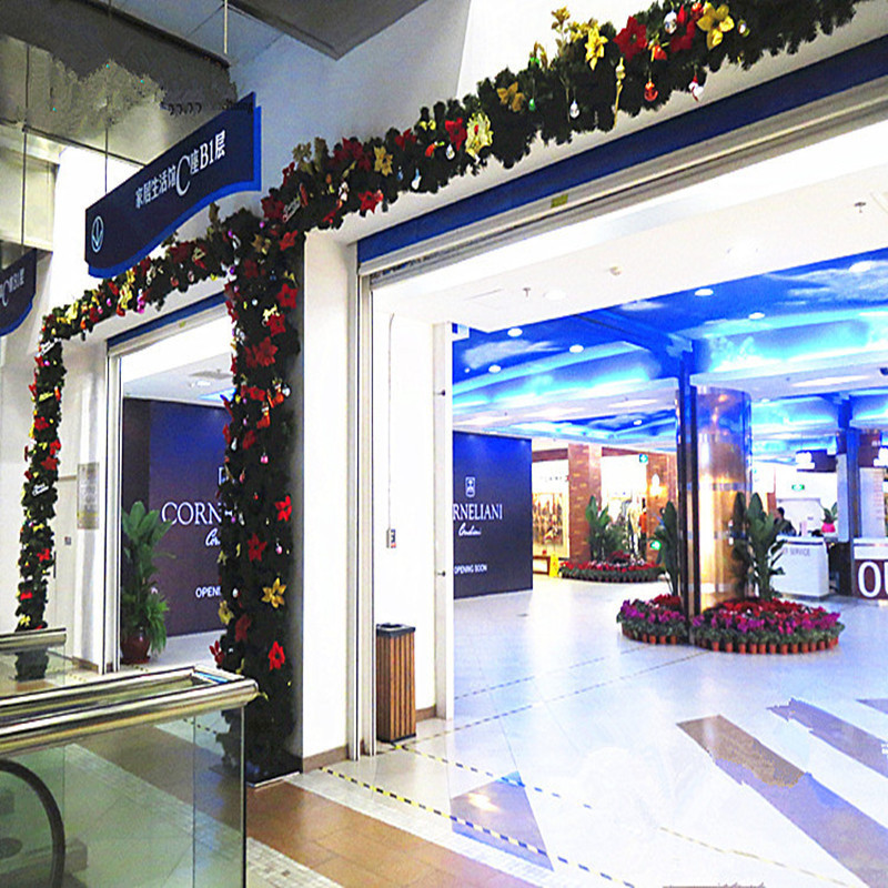 クリスマス藤条2.7メートル暗号化発光花輪藤条門藤柱クリスマスツリー吊り天井屋外グリーン装飾品|undefined