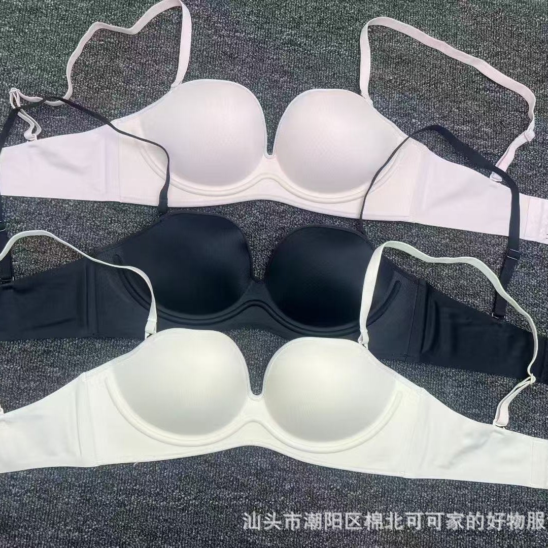 Inventario de bajo precio, dama de alta calidad, una taza de bola sin marca, sujetador, ropa interior de moda francesa para niñas.