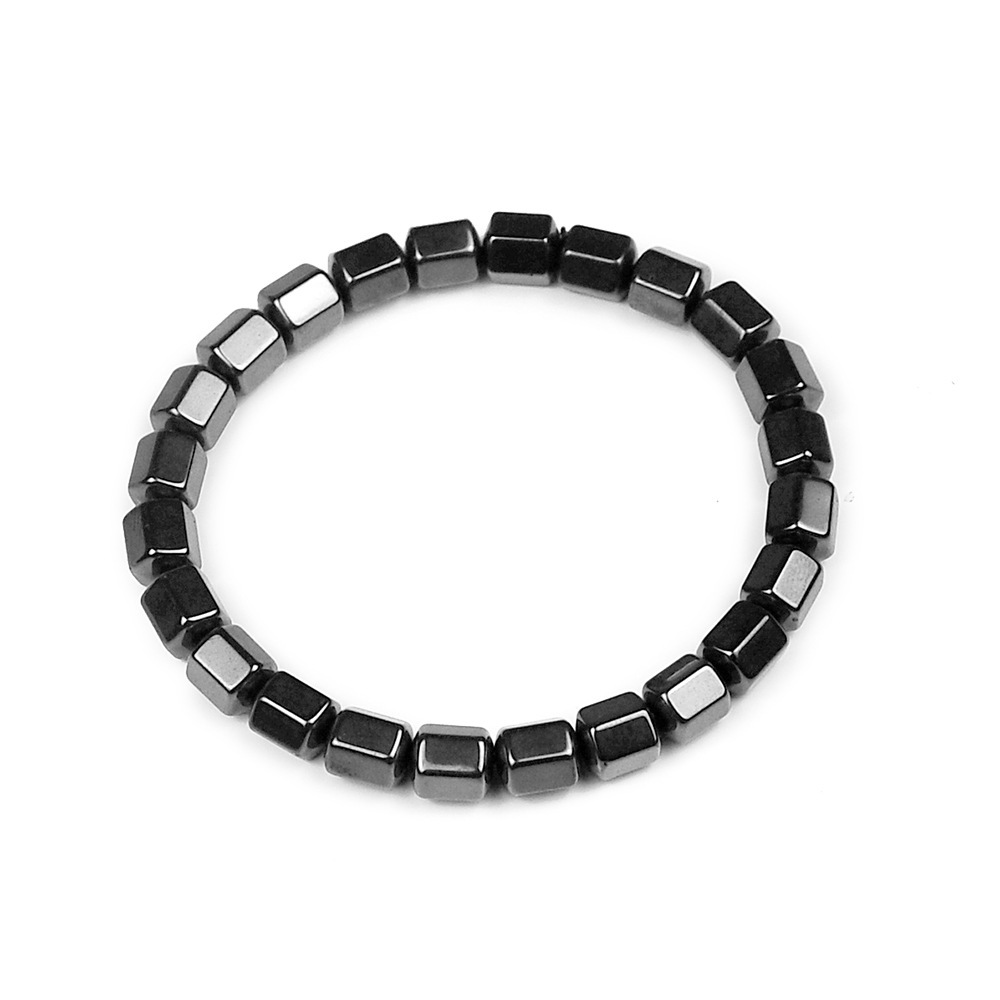 Hematite Chain Material Vintage Style Classic Style Round Hematite Black Gallstone Men's Bracelets Men Beaded Bracelets